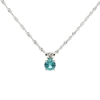 925 Silver Synthetic Alexandrite Necklace, 18"