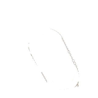 925 Sterling Silver Cubic Zirconia Infinity Link Bracelet  -  6.5-8.5 Inches