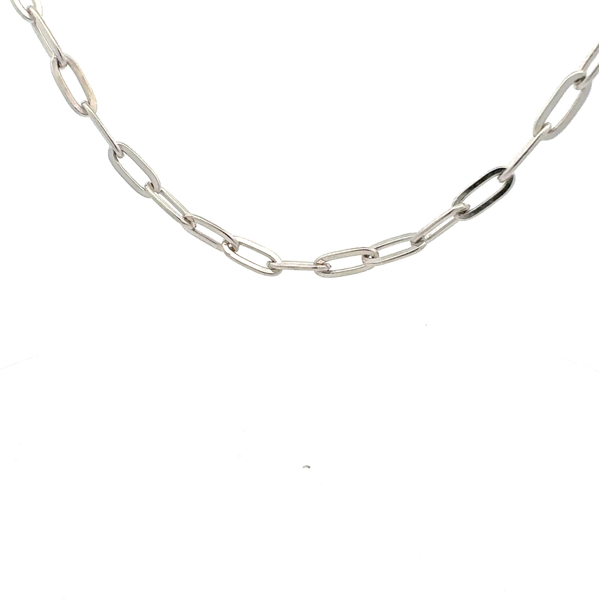 925 Sterling Silver 5.6mm 20&quot; Paperclip Link Chain