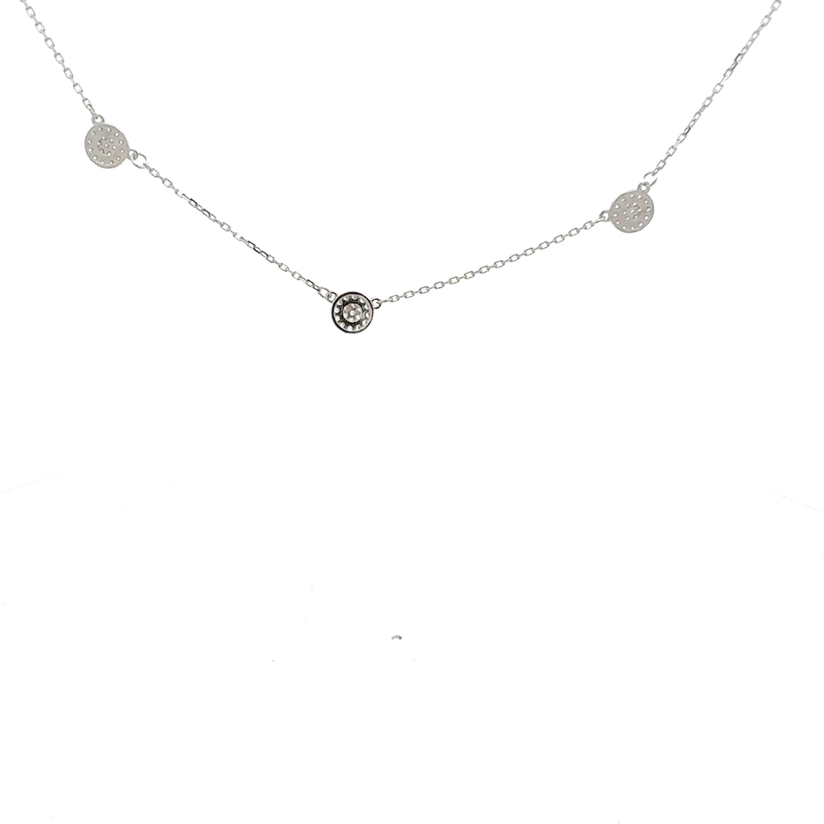 925 Sterling Silver 16-18&quot; Cubic Zirconia Chain