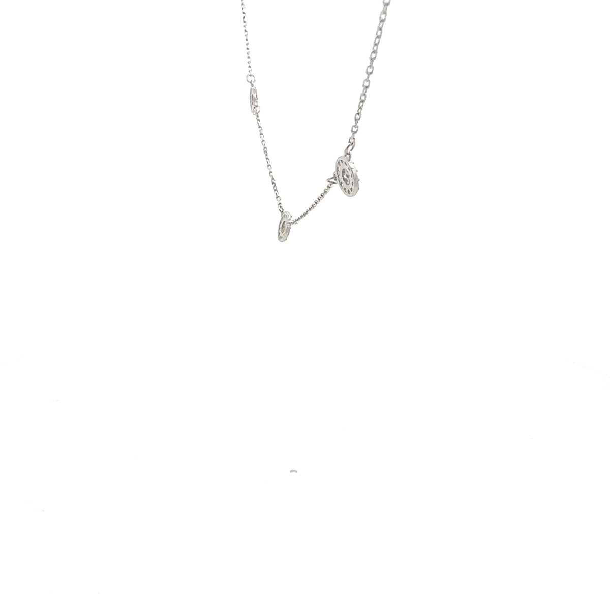 925 Sterling Silver 16-18&quot; Cubic Zirconia Chain