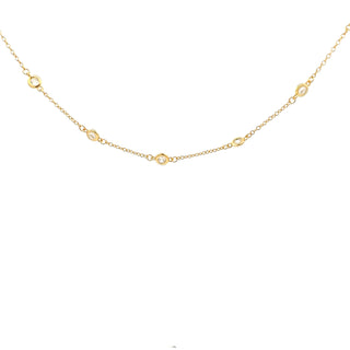 925 Gold Plated Sterling Silver 16-18" Cubic Zirconia Chain