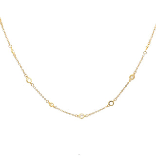 925 Gold Plated Sterling Silver 20-22" Cubic Zirconia Chain