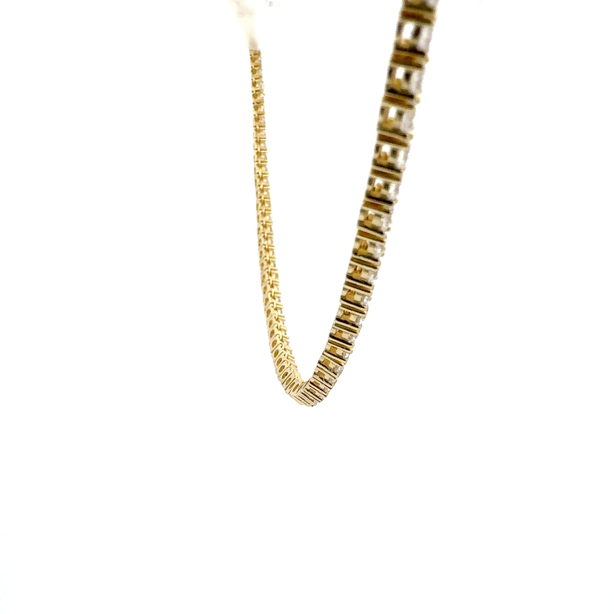 925 Gold Plated Sterling Silver 18&quot; 3mm Cubic Zirconia Chain