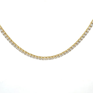 925 Gold Plated Sterling Silver 18" 3mm Cubic Zirconia Chain