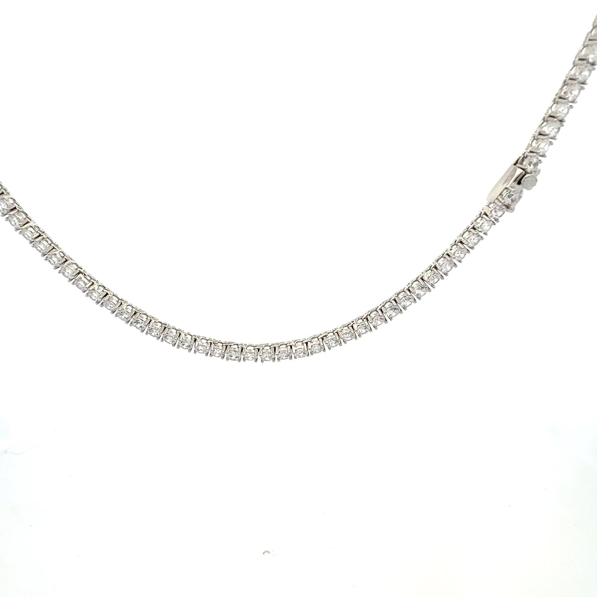 925 Sterling Silver 18&quot; 3mm Cubic Zirconia Chain