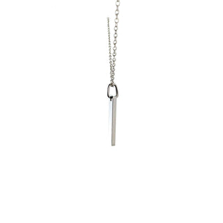Stainless Steel 25x10mm Engravable Dog Tag Pendant - 18"