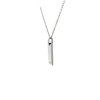 Stainless Steel 25x10mm Engravable Dog Tag Pendant - 18"
