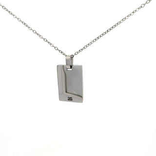 Stainless Steel 22x20mm Engravable Dog Tag Pendant - 18"
