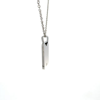 Stainless Steel 22x20mm Engravable Dog Tag Pendant - 18"
