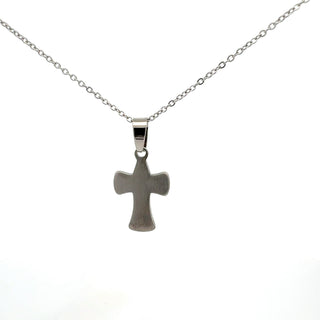 Stainless Steel 23X15mm Cross Pendant - 18"