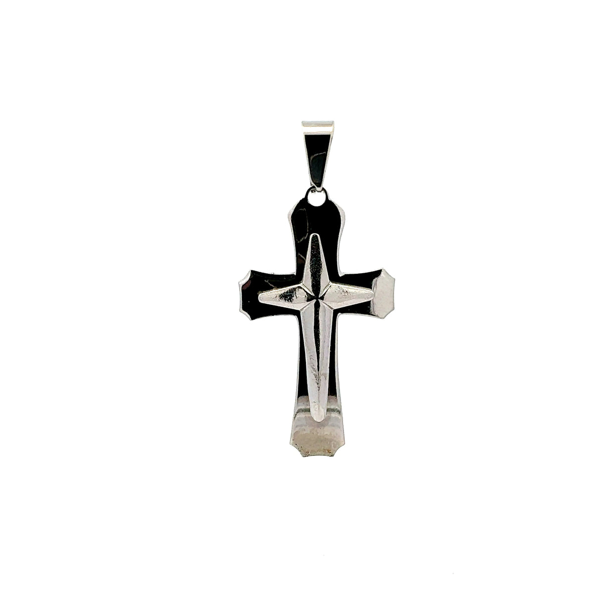 Stainless Steel 50X27mm Cross Pendant