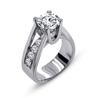 14K White Gold 2.85cttw Lab Grown Diamond Engagement Ring