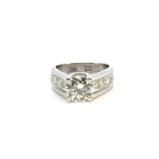 14K White Gold 2.85cttw Lab Grown Diamond Engagement Ring