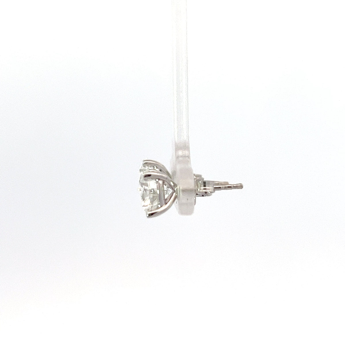 14K White Gold 3.18cttw Lab Grown Diamond Stud Earrings