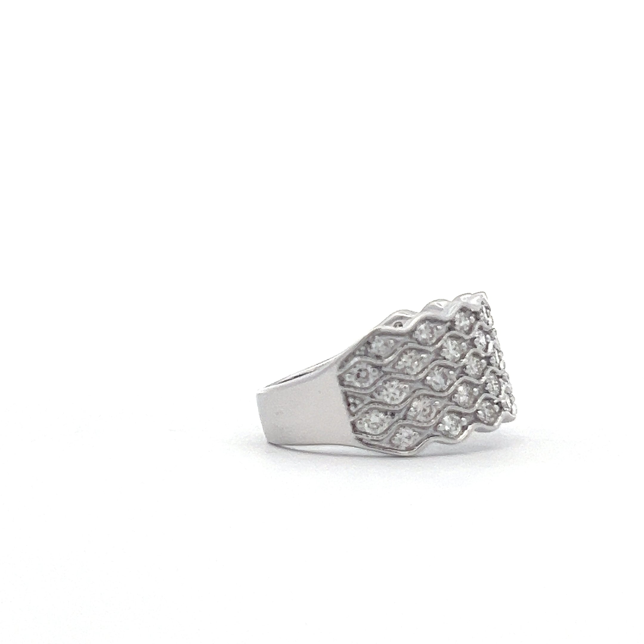 10K White Gold 1.00cttw Diamond Ring - 4 / White gold