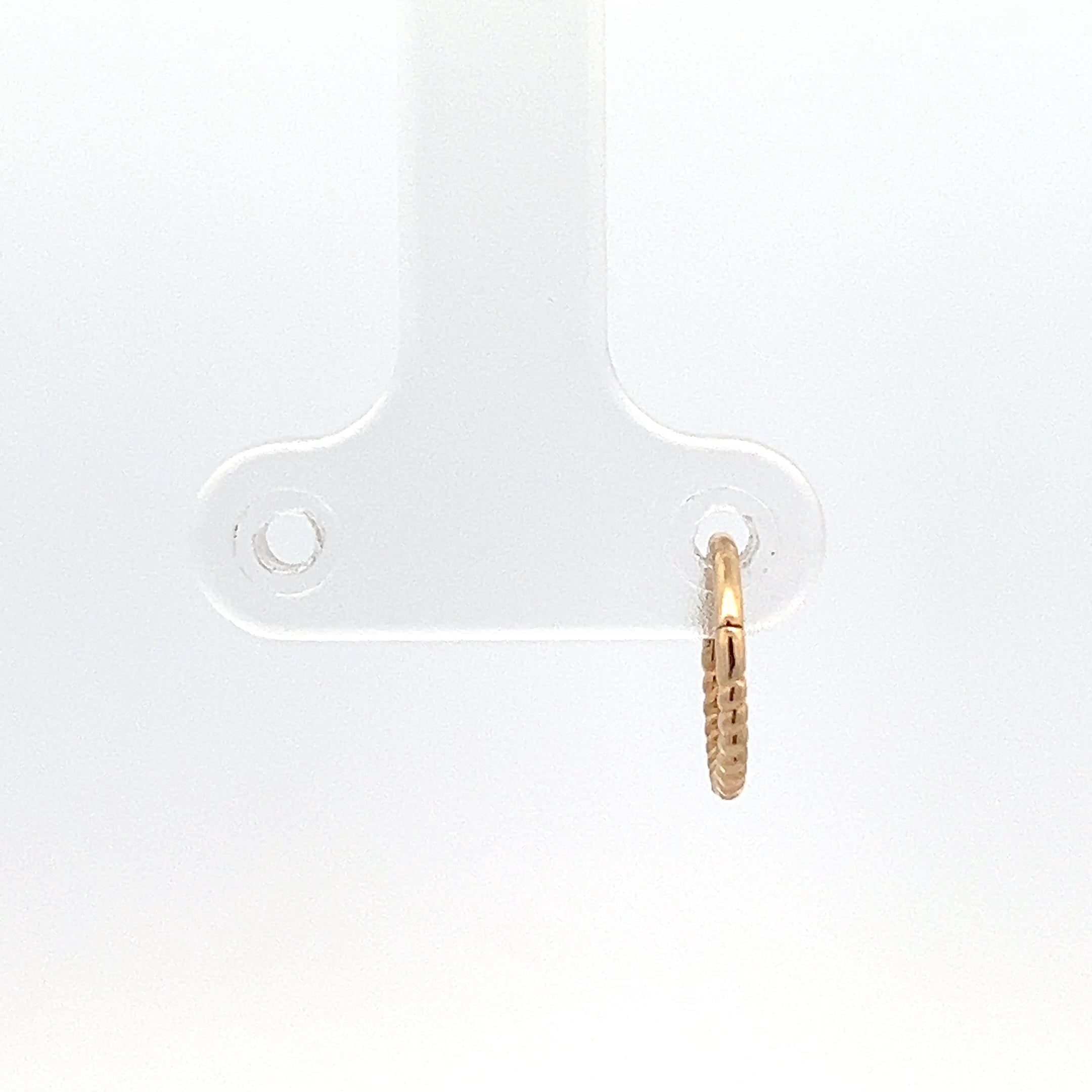 14KYellow Gold Beaded Hugger Earrings single - yellow gold