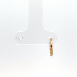 14KYellow Gold Beaded Hugger Earrings single