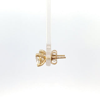 Aretes de oro amarillo de 14 quilates con diamantes cultivados en laboratorio de 1,05 quilates