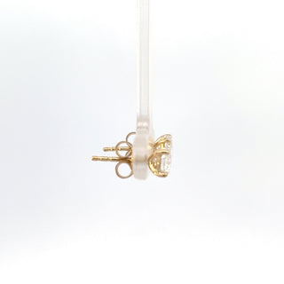 Aretes de oro amarillo de 14 quilates con diamantes cultivados en laboratorio de 1,05 quilates