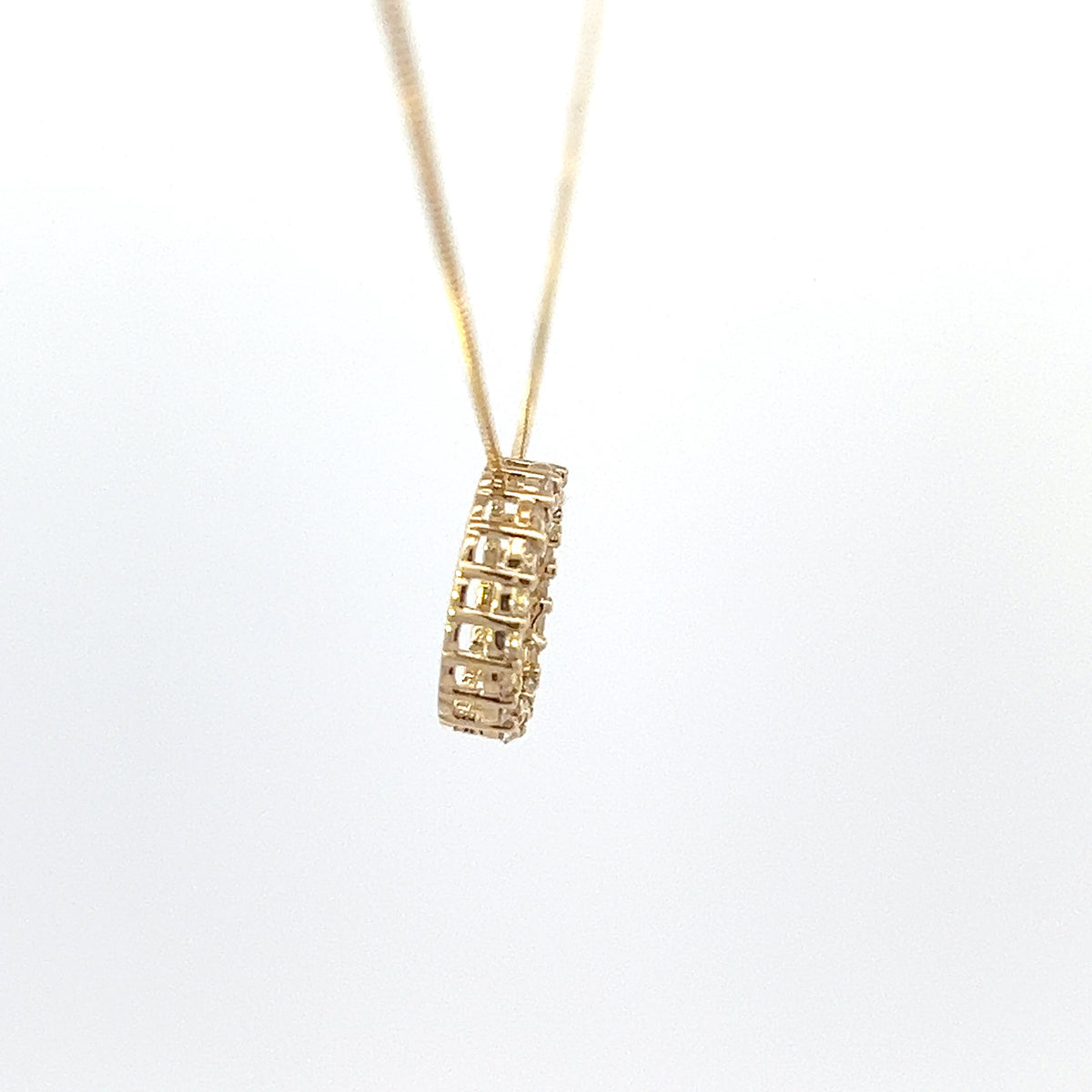 10K Yellow Gold Diamond Necklace 18"