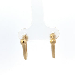 10K Yellow Gold U-shaped Huggies