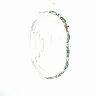 Plated Lab Sapphire Gemstone Bracelet