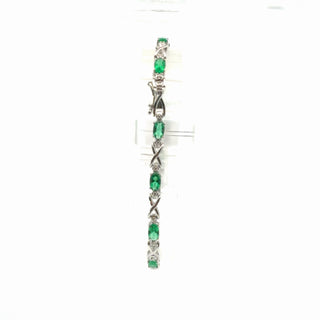 Plated Lab Sapphire Gemstone Bracelet