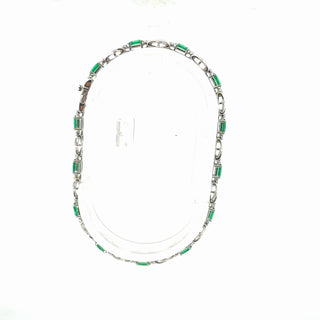 Plated Lab Sapphire Gemstone Bracelet