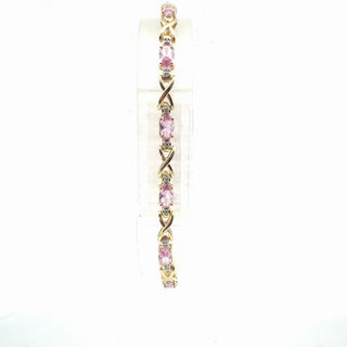 Plated Lab Sapphire Gemstone Bracelet