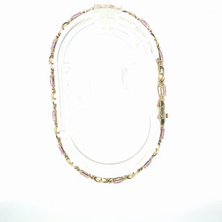 Plated Lab Sapphire Gemstone Bracelet