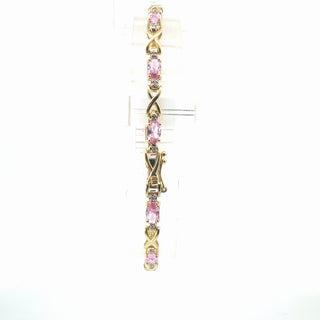 Plated Lab Sapphire Gemstone Bracelet