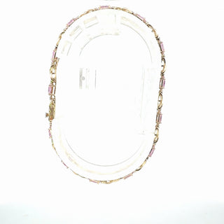 Plated Lab Sapphire Gemstone Bracelet