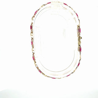 Plated Lab Sapphire Gemstone Bracelet
