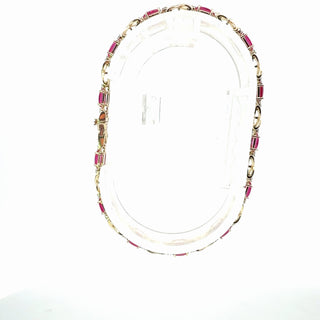 Plated Lab Sapphire Gemstone Bracelet