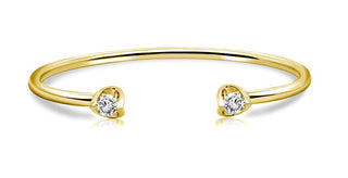 10K Gold Lab Grown Diamond Tension Set Bangle