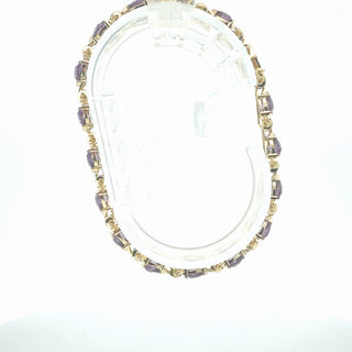 Silver Lab Gemstone Bracelet