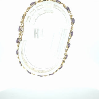Silver Lab Gemstone Bracelet