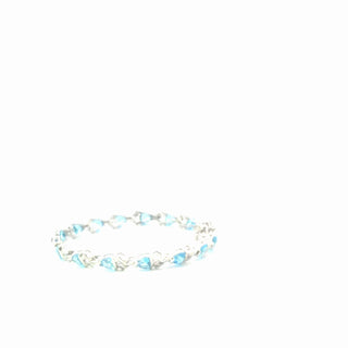 Silver Lab Gemstone Bracelet