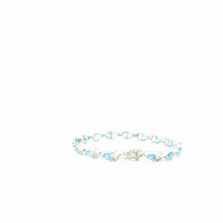 Silver Lab Gemstone Bracelet