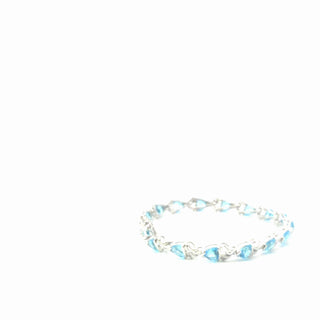 Silver Lab Gemstone Bracelet