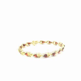 Silver Lab Gemstone Bracelet