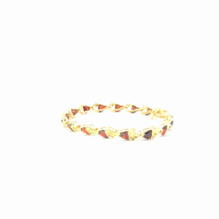 Silver Lab Gemstone Bracelet