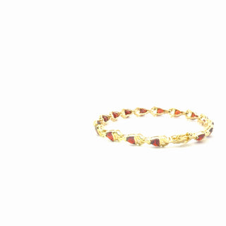 Silver Lab Gemstone Bracelet