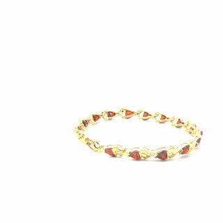 Silver Lab Gemstone Bracelet