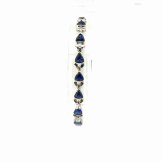 Silver Lab Gemstone Bracelet