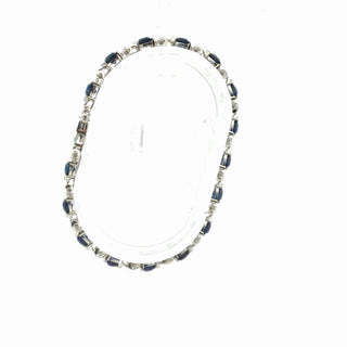Silver Lab Gemstone Bracelet