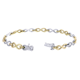 Silver Lab Grown Diamond Infinity Tennis Bracelet