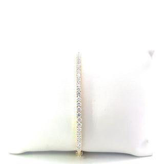 925 Silver Gold Plated Lab Diamond Tennis Bangle