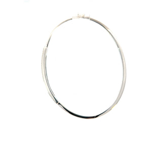 925 Silver Rhodium Plated Lab Diamond Double -Bar Pave Bangle